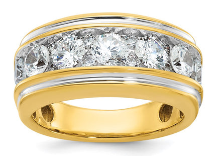 14k Yellow & Rhodium Rings Style B64268 - Classique Jewelry Inc.