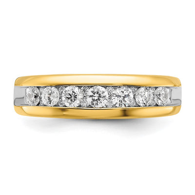 IBGoodman 14K with White Rhodium Men's Polished 1/2 Carat AA Quality Diamond Ring