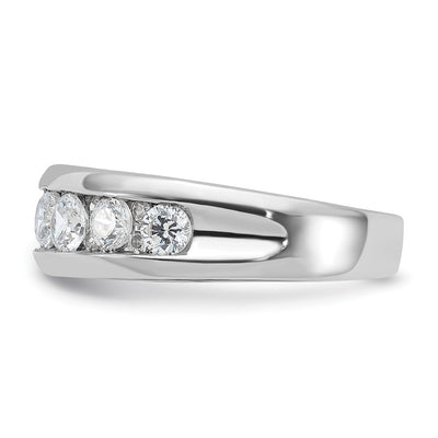 IBGoodman 14K White Gold Men's Polished 1 Carat AA Quality Diamond Ring