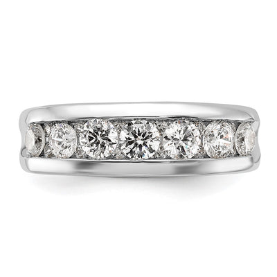 IBGoodman 14K White Gold Men's Polished 1 Carat AA Quality Diamond Ring