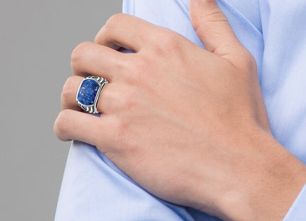 14k White Gold IBGoodman Mens Lapis Ring Mounting