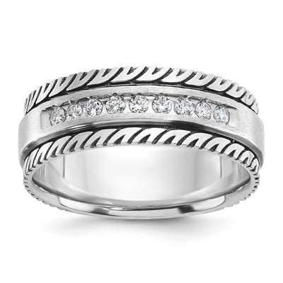14K white gold diamond ring