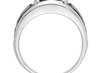 14K white gold sapphire ring, alternate view