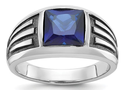14K white gold sapphire ring