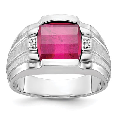 14K white gold diamond ring