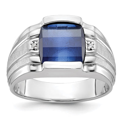 14K white gold diamond ring
