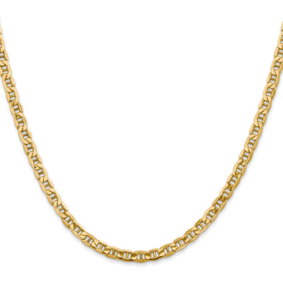 14K Semi-Solid Anchor Chain