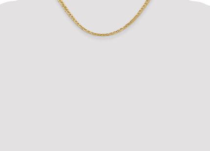14K Semi-Solid Anchor with Lobster Clasp Chain (Style BC100-16)