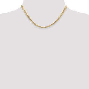 14K Semi-Solid Anchor with Lobster Clasp Chain (Style BC100-16)