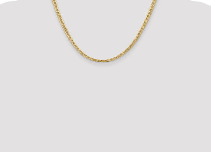 14K Semi-Solid Anchor with Lobster Clasp Chain (Style BC100-18)