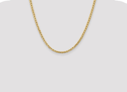 14K Semi-Solid Anchor with Lobster Clasp Chain (Style BC100-20)