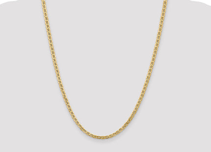 14K Semi-Solid Anchor with Lobster Clasp Chain (Style BC100-24)