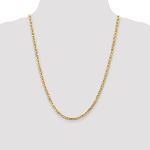 14K Semi-Solid Anchor with Lobster Clasp Chain (Style BC100-24)