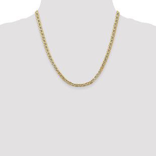 14K Semi-Solid Anchor with Lobster Clasp Chain (Style BC101-20)