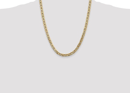 14K Semi-Solid Anchor with Lobster Clasp Chain (Style BC102-22)