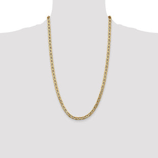 14K Semi-Solid Anchor with Lobster Clasp Chain (Style BC102-26)