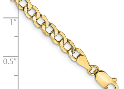 14K Semi-Solid Curb with Lobster Clasp Bracelet (Style BC107-7)
