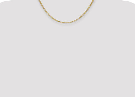 14K Semi-Solid Figaro with Lobster Clasp Chain (Style BC120-16)