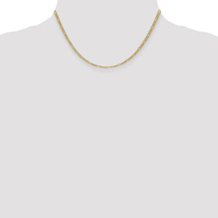 14K Semi-Solid Figaro with Lobster Clasp Chain (Style BC120-16)