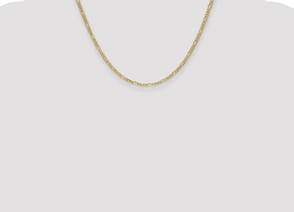 14K Semi-Solid Figaro with Lobster Clasp Chain (Style BC120-18)