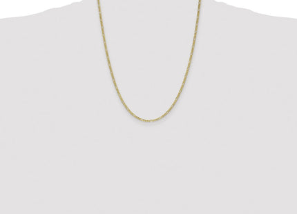 14K Semi-Solid Figaro with Lobster Clasp Chain (Style BC120-22)