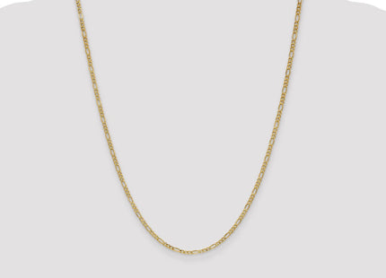 14K Semi-Solid Figaro with Lobster Clasp Chain (Style BC120-24)