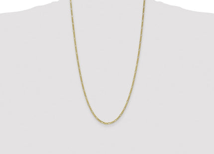 14K Semi-Solid Figaro with Lobster Clasp Chain (Style BC120-26)