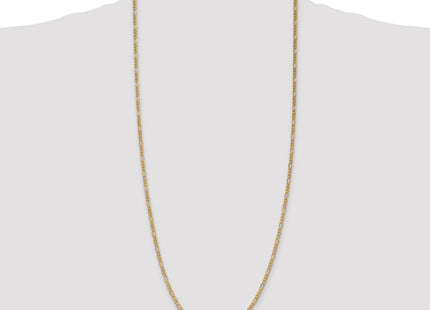 14K Semi-Solid Figaro with Lobster Clasp Chain (Style BC120-30)