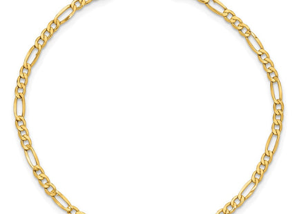 14K Semi-Solid Figaro with Lobster Clasp Bracelet (Style BC120-7)