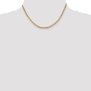 14K Semi-Solid Anchor with Lobster Clasp Chain (Style BC122-16)