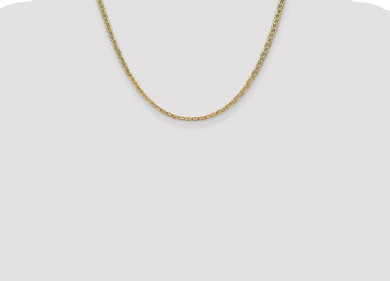 14K Semi-Solid Anchor with Lobster Clasp Chain (Style BC122-18)