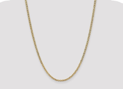 14K Semi-Solid Anchor with Lobster Clasp Chain (Style BC122-24)