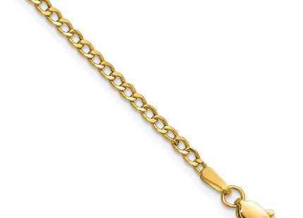 14K gold curb link bracelet