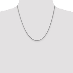 14K White Gold Semi-Solid 3-Wire Wheat with Lobster Clasp Chain (Style BC126-20)