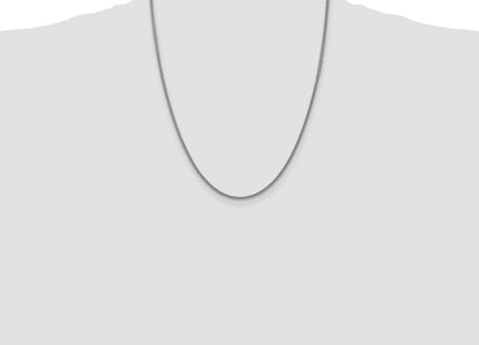14K White Gold Semi-Solid 3-Wire Wheat with Lobster Clasp Chain (Style BC126-22)