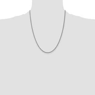 14K White Gold Semi-Solid 3-Wire Wheat with Lobster Clasp Chain (Style BC126-22)