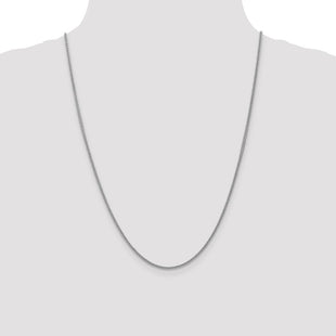 14K White Gold Semi-Solid 3-Wire Wheat with Lobster Clasp Chain (Style BC126-24)