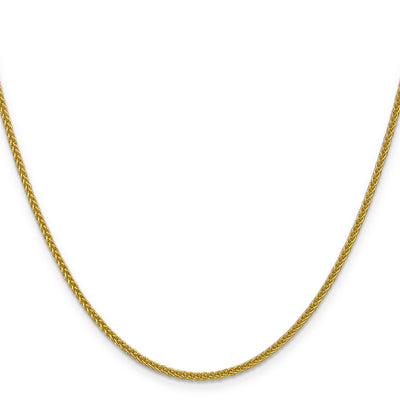 14K Semi-Solid 3-Wire Wheat with Lobster Clasp Chain, 16 x 2mm