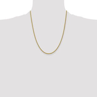 14K Semi-Solid 3-Wire Wheat with Lobster Clasp Chain (Style BC127-22)
