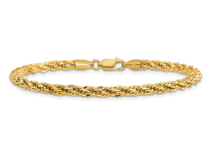 14K Diamond-cut Semi Solid with Lobster Clasp Chain