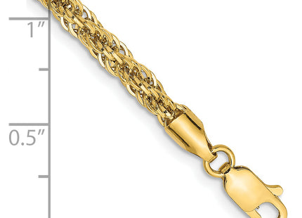 14K Diamond-cut Semi Solid with Lobster Clasp Chain