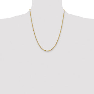 14K Semi Solid Rope with Lobster Clasp Chain (Style BC133-22)