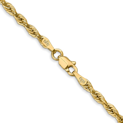 14K Semi Solid Rope with Lobster Clasp Chain, 18 x 2.8mm