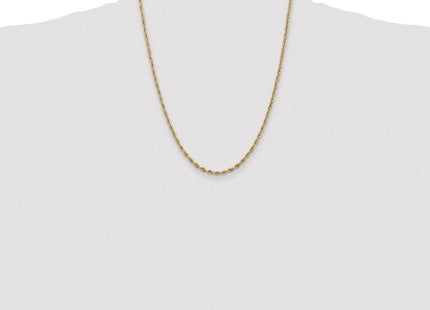 14K Semi Solid Rope with Lobster Clasp Chain (Style BC134-22)