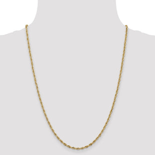 14K Semi Solid Rope with Lobster Clasp Chain (Style BC134-24)