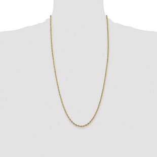 14K Semi Solid Rope with Lobster Clasp Chain (Style BC134-28)