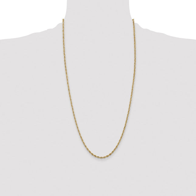 14K Semi Solid Rope with Lobster Clasp Chain, 18 x 2.8mm