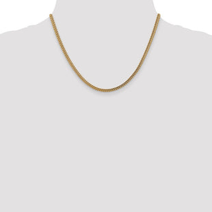 14K Semi-Solid Franco with Fancy Lobster Clasp Chain (Style BC135-18)