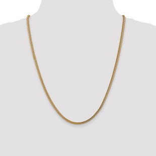 14K Semi-Solid Franco with Fancy Lobster Clasp Chain (Style BC135-24)