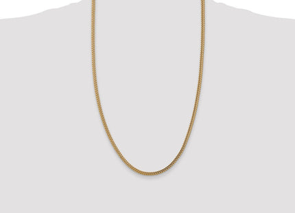 14K Semi-Solid Franco with Fancy Lobster Clasp Chain (Style BC135-26)